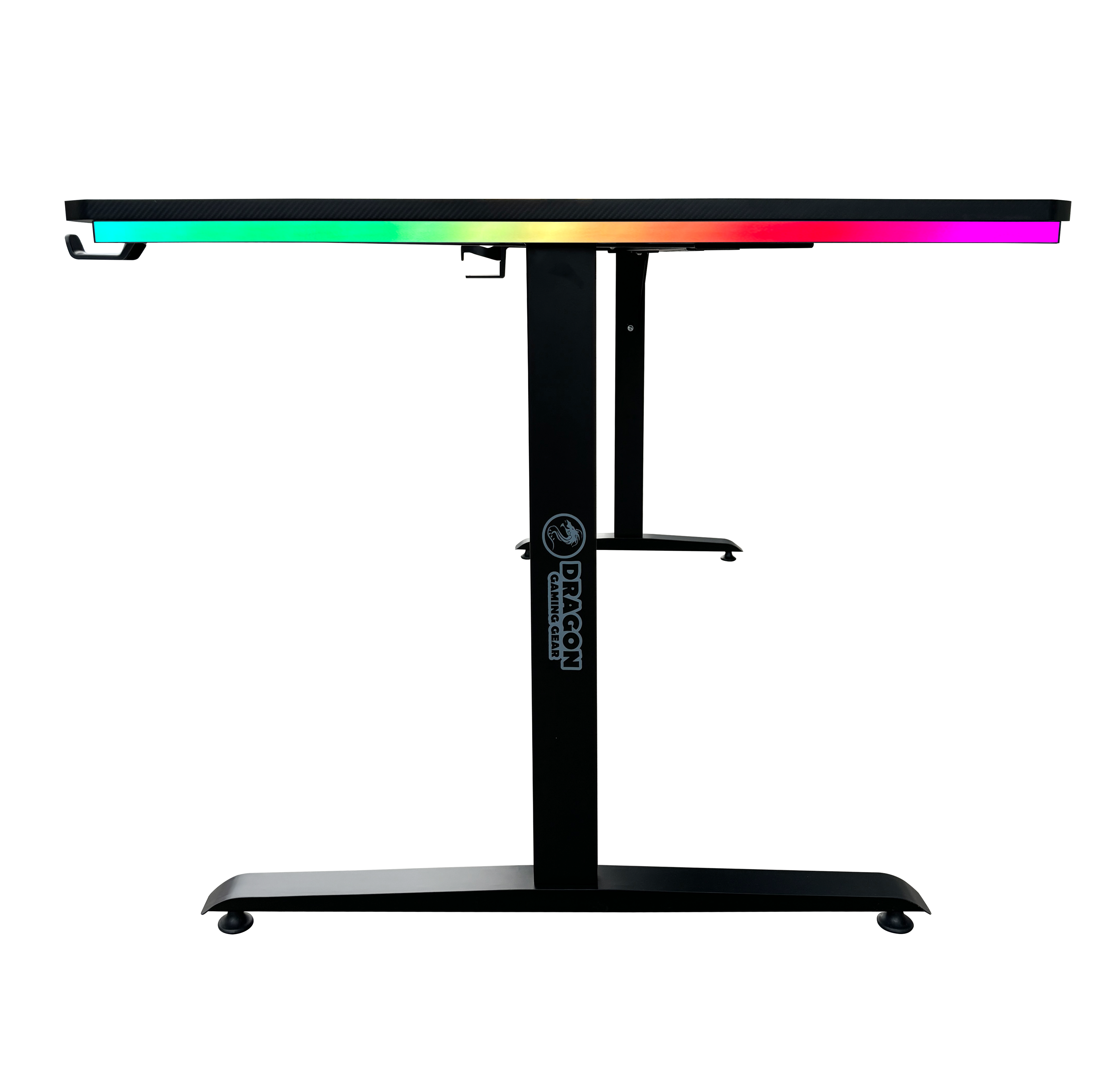 DRAGON שולחן גיימינג פינתי ימין תאורת RGB אורך 160*100 ס"מ משלוח חינם