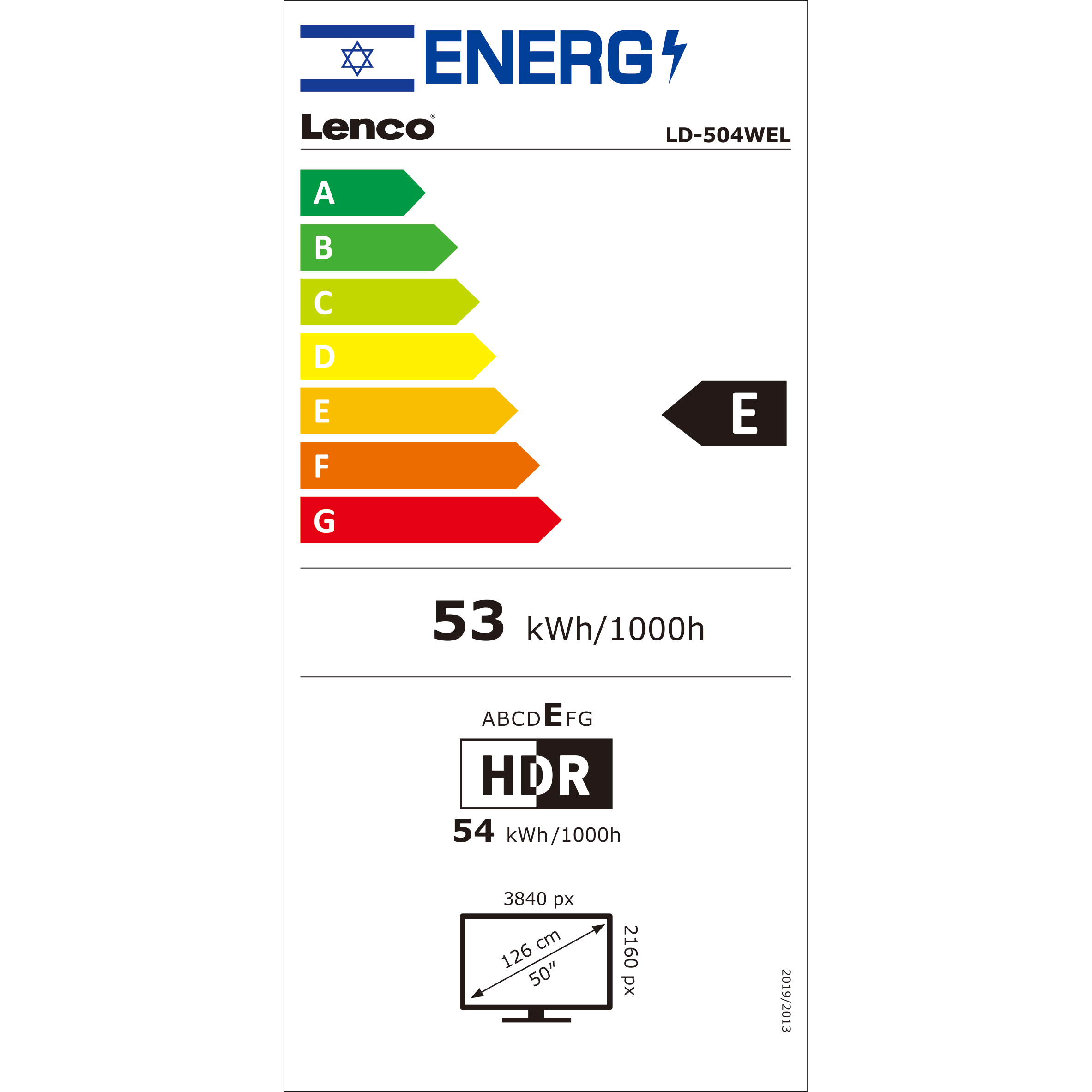 מסך טלוויזיה סמארט לנקו LED TV 50 אינץ LD-504WEL